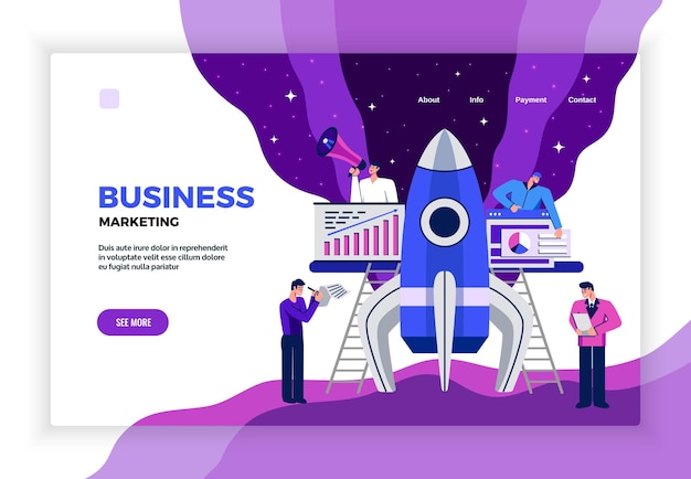 Vektor business marketing landing page vorlage