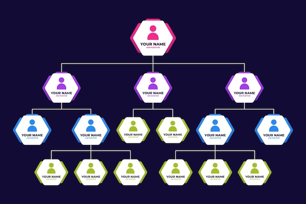 Business organigramm infografik design