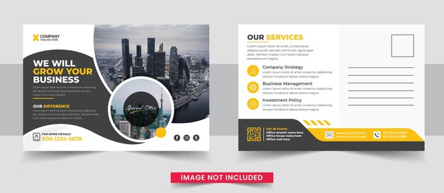 Business-postkarten-template-design