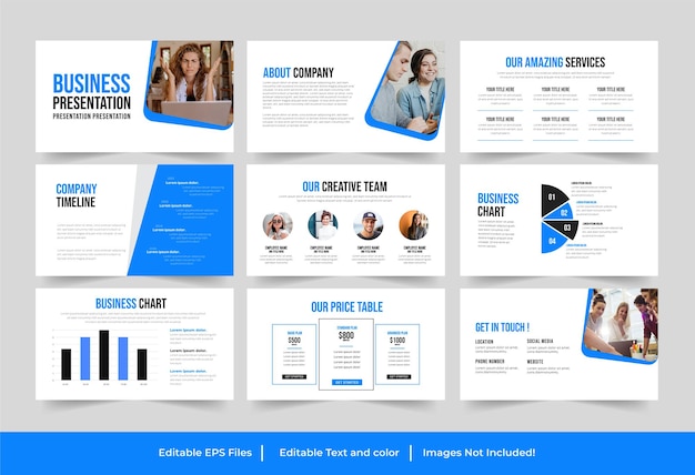 Business powerpoint-präsentationsvorlagen-design