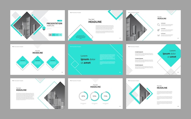 Vektor business-präsentation-layout-design-vorlagen-hintergründe