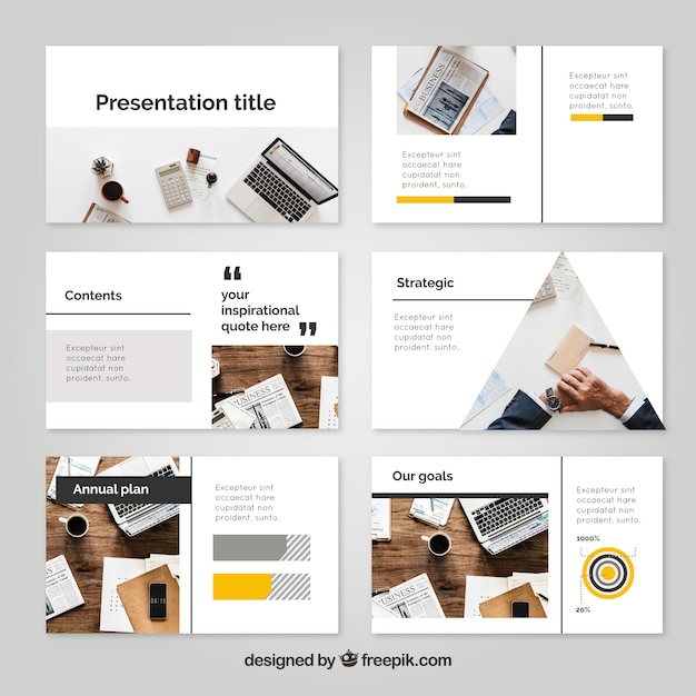 Business-Präsentationsvorlage mit Foto