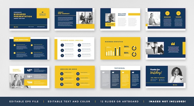 Business presentation brochure guide design oder powerpoint slide template oder sales guide slider