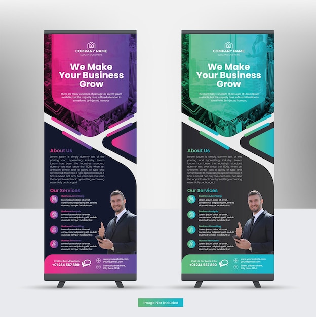 Vektor business-rollup-banner