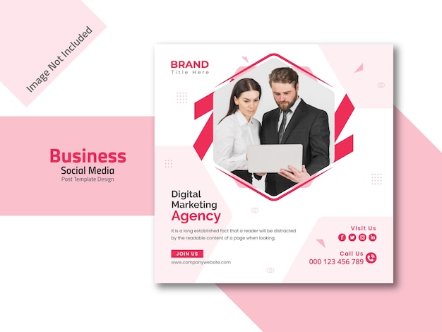 Business social media post template design