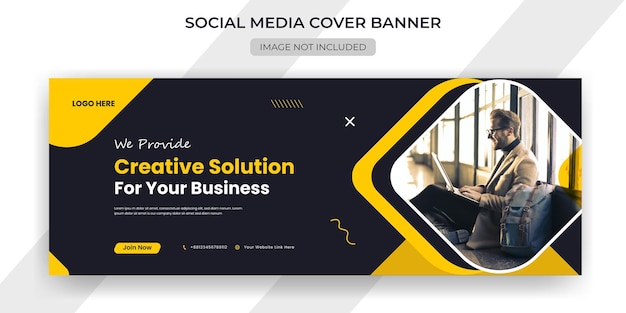 Business Solution Marketing Facebook-Deckblattvorlage