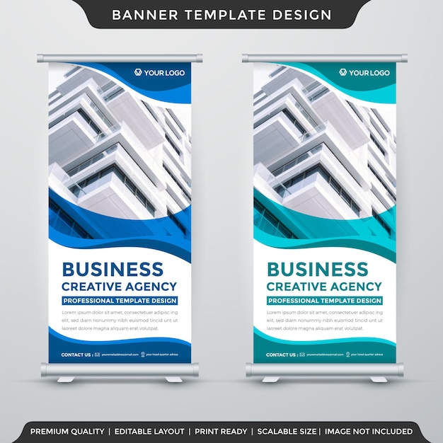 Business-stand-banner-vorlage premium-vektor