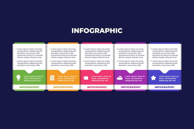 Business table infografik für unternehmen