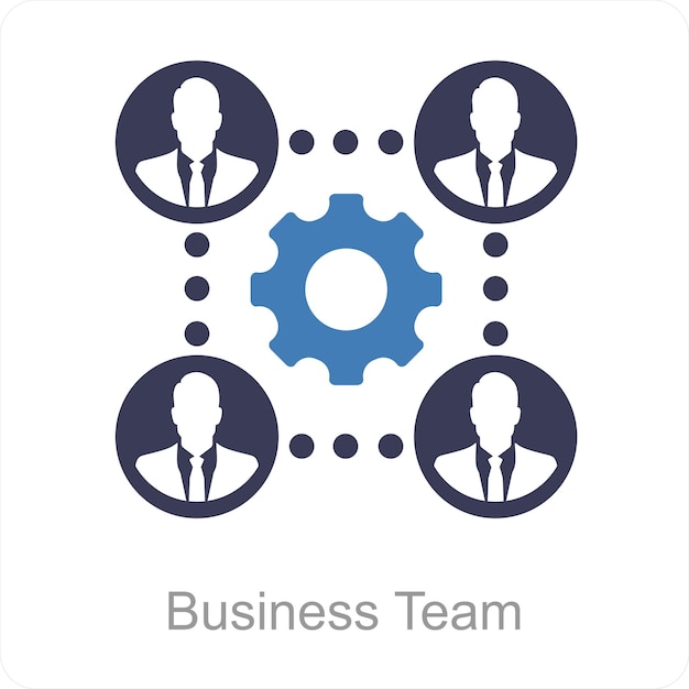 Business-team und führungssymbol-konzept