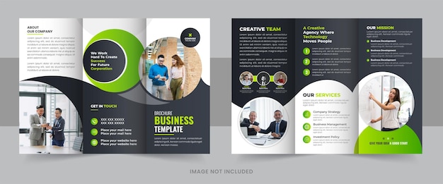 Vektor business trifold-broschüren-design