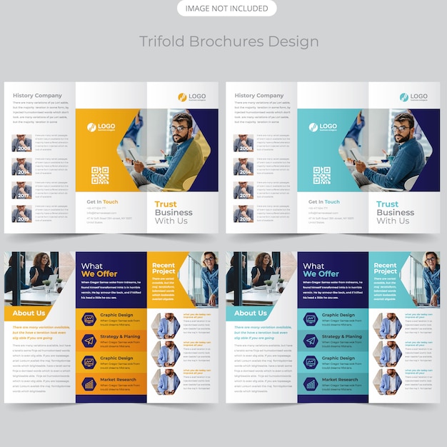 Business trifold-broschüren-design