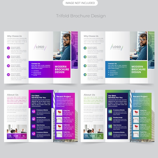 Business trifold-broschüren-design