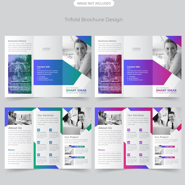 Business trifold-broschüren-design