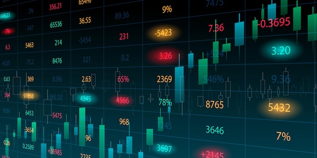 Vektor business vector illustration design börsendiagramme oder devisenhandelsdiagramme für geschäfts- und finanzideen