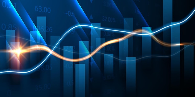 Vektor business-vektor-illustrationsdesign börsendiagramme oder forex-handelsdiagramme für geschäfts- und finanzideen