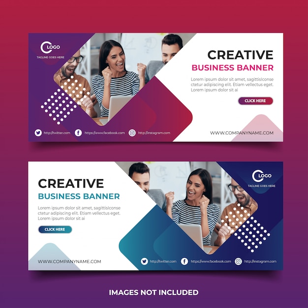 Vektor business web banner design