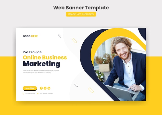Business-Web-Cover-Banner und Youtube-Thumbnail-Social-Media-Post-Vorlage