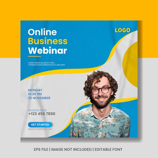 Business-webinar-konferenz-social-media-post-banner-vorlage