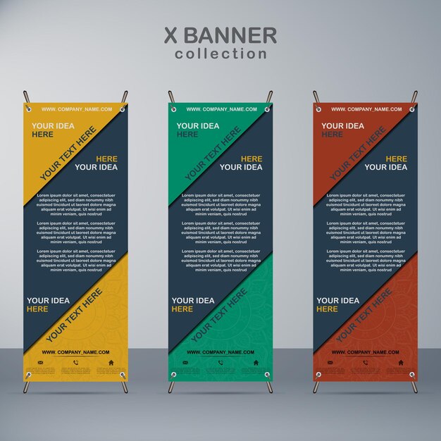Business x Banner mit Mandala-Vorlage