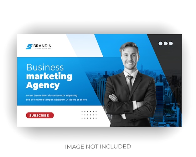 Business YouTube Miniaturbild und kreative Web-Banner-Vorlage
