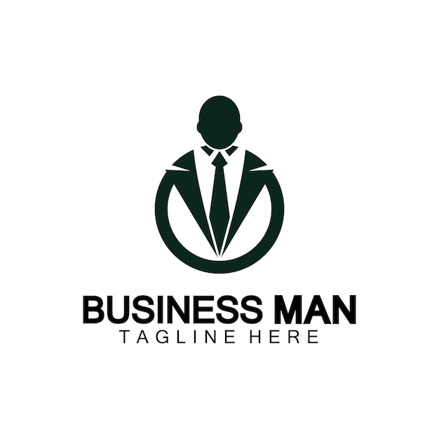 Businessman-Logo-Design-Vektor-Ikonen-Illustration