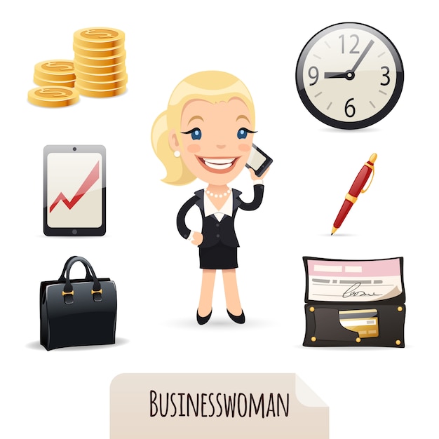 Businesswomans-ikonen eingestellt