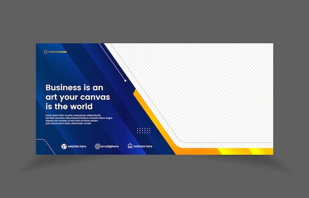 Bussines Banner horizontale Vorlage mit Bildraum
