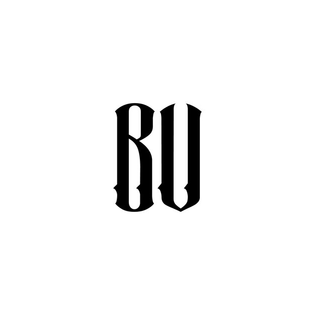 BV Monogramm Logo Design Buchstabe Text Name Symbol Monochrome Logo Alphabet Zeichen Einfaches Logo