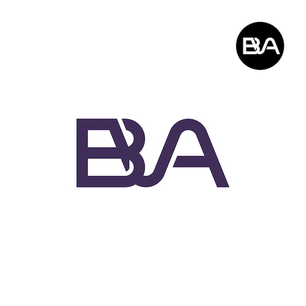BVA Monogramm-Logo-Design mit Buchstaben