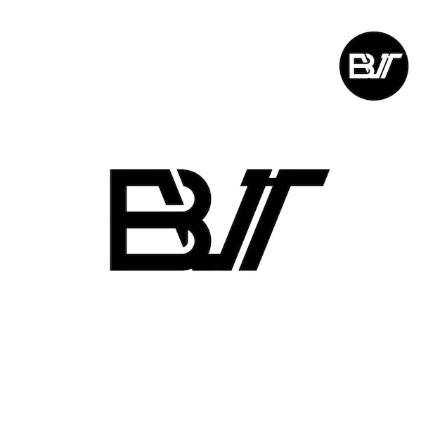 BVT Monogramm-Logo-Design mit Buchstaben