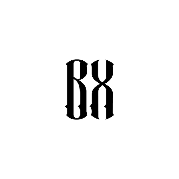 BX Monogramm Logo Design Buchstabe Text Name Symbol Monochrome Logo Alphabet Zeichen Einfaches Logo