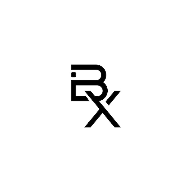 Vektor bx monogramm logo design buchstabe text name symbol monochrome logo alphabet zeichen einfaches logo