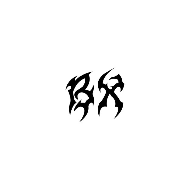 BX Monogramm Logo Design Buchstabe Text Name Symbol Monochrome Logo Alphabet Zeichen Einfaches Logo