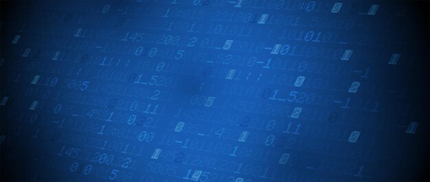 Bytes von Binärcode laufen durch das Netzwerk Abstrakte futuristische Technologie Syberspace