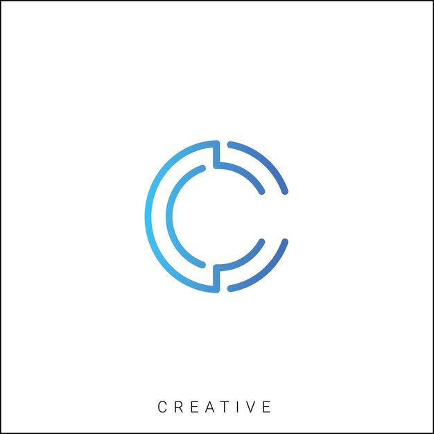 C Creative Logo Design Minimal Logo Design Klassisches Design Vektor letzteres Logo Design Monogramm