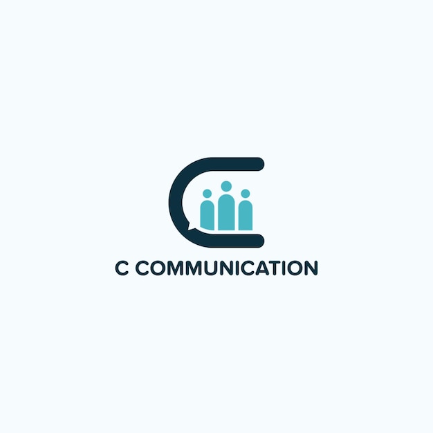 C initial communications people logo-vorlagen-designs