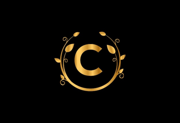 C letztes logo-design mit natur schönheit premium vector
