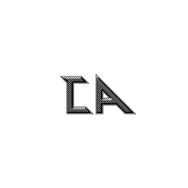 CA Monogramm Logo Design Buchstabe Text Name Symbol Monochrom Logotyp Alphabet Zeichen Einfaches Logo