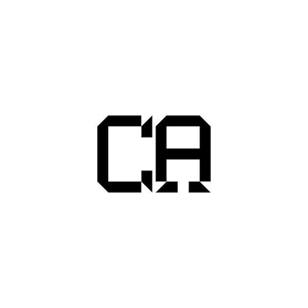 CA Monogramm Logo Design Buchstabe Text Name Symbol Monochrom Logotyp Alphabet Zeichen Einfaches Logo