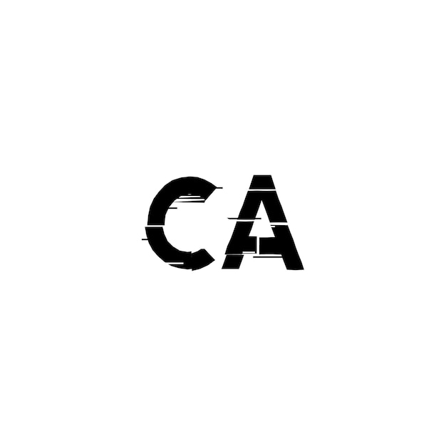 CA Monogramm Logo Design Buchstabe Text Name Symbol Monochrom Logotyp Alphabet Zeichen Einfaches Logo