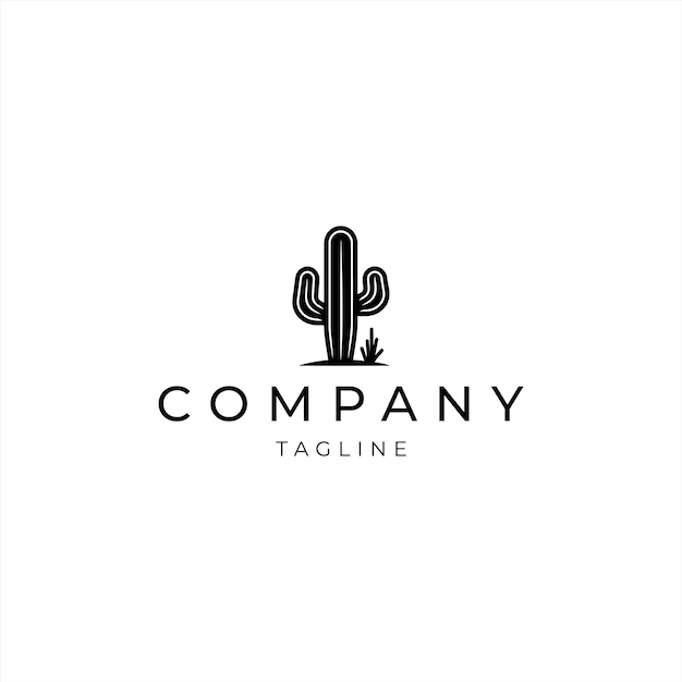 Cactus-logo-vektor-ikonen-design-vorlage