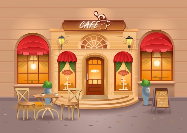 Cafe in der Stadt. Kaffee. Straßencafé