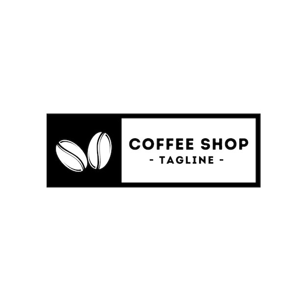 Café-logo-design mit modernem und vintage-konzept