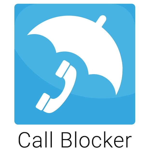 Call-block-logo-template-design mit regenschirm