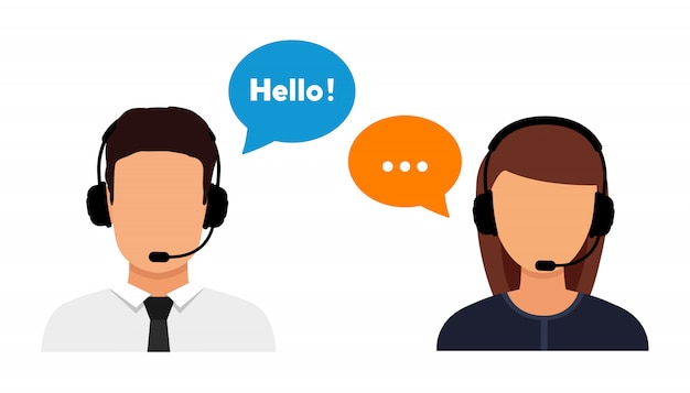 Callcenter-betreiber avatar flach