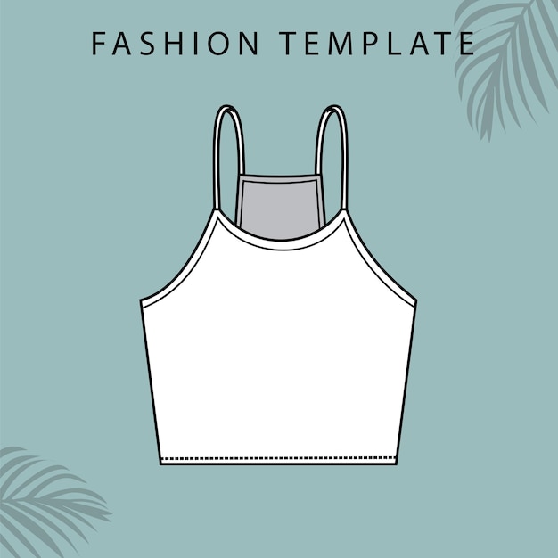 Camisole-skizzen. tank-top-illustration.