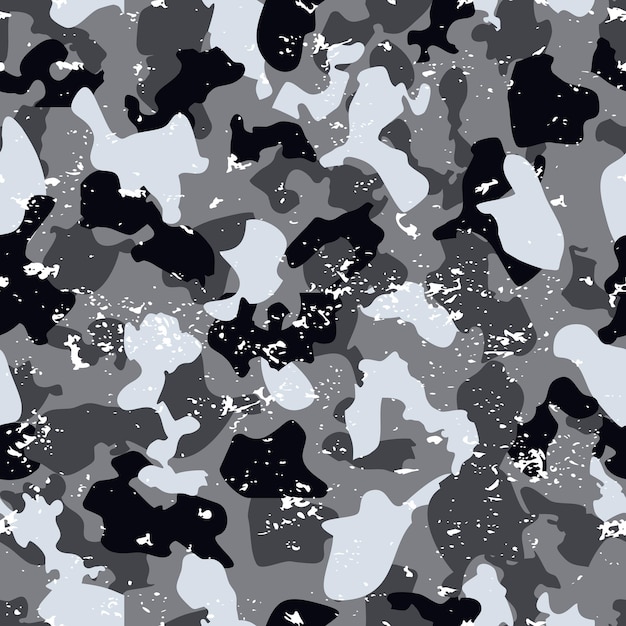 Vektor camouflage-grunge-textur in grautönen