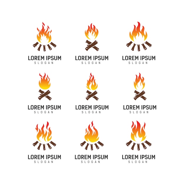 Campfire logo design vorlage