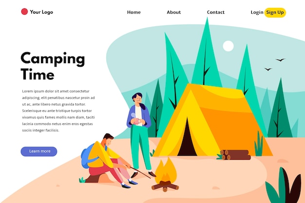 Camping Landing Page Vorlage