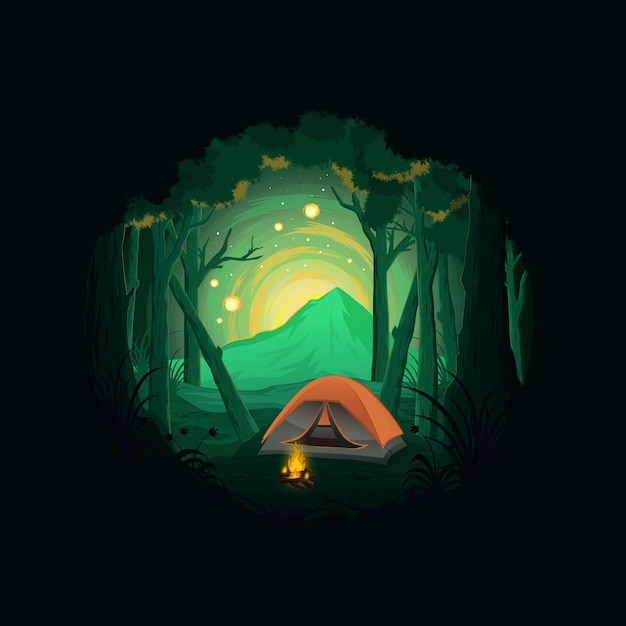 Camping-logo-design-landschaft-vektor-illustration